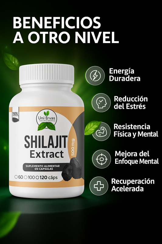 8 en 1 Cápsulas - Shilajit Ashwagandha Rhodiola Rosea Panax y Ginseng (60 Cápsulas) SuperHuman™ PG