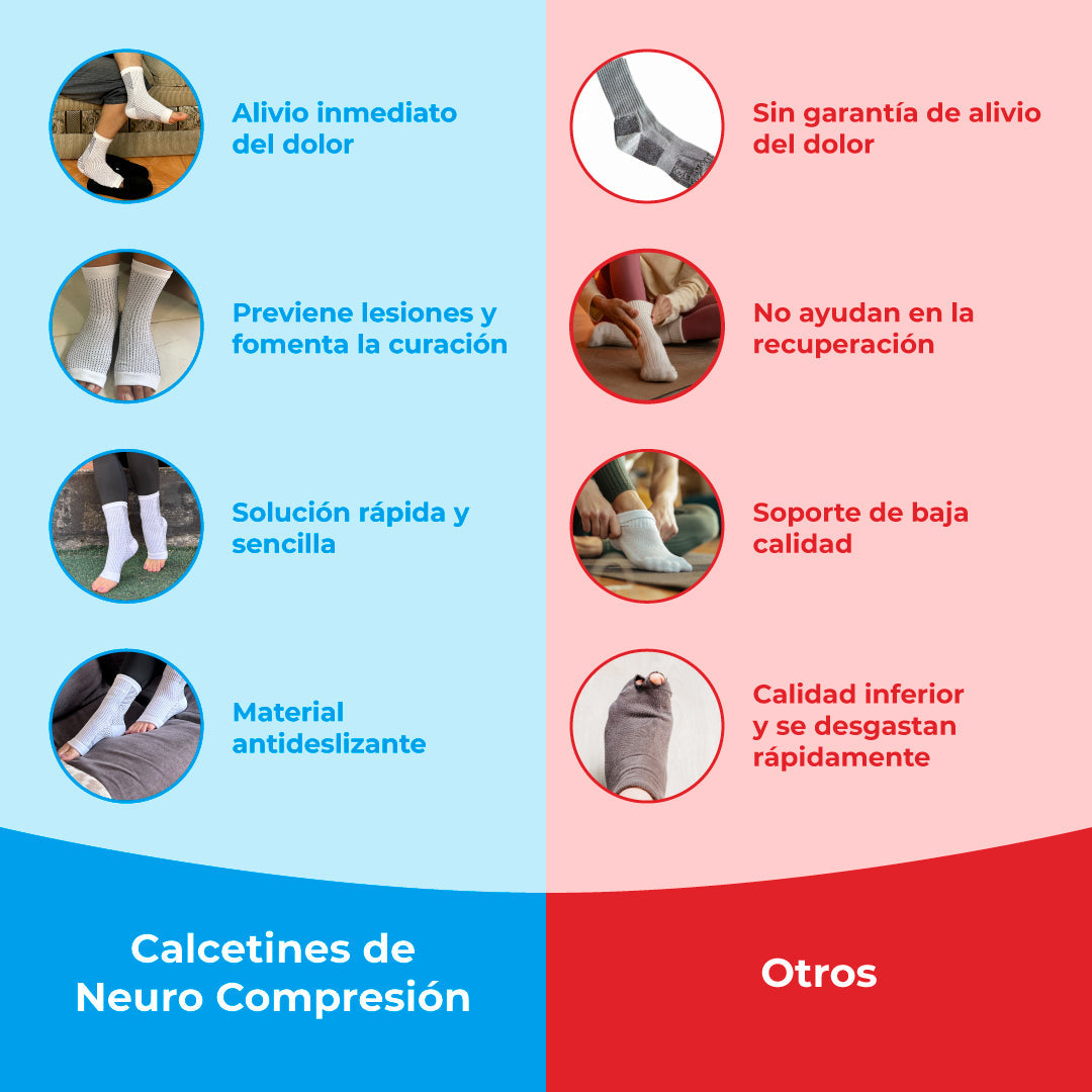 SereniVida- Medias de compresión de turmalina iónica con control de vena várice y acupresión